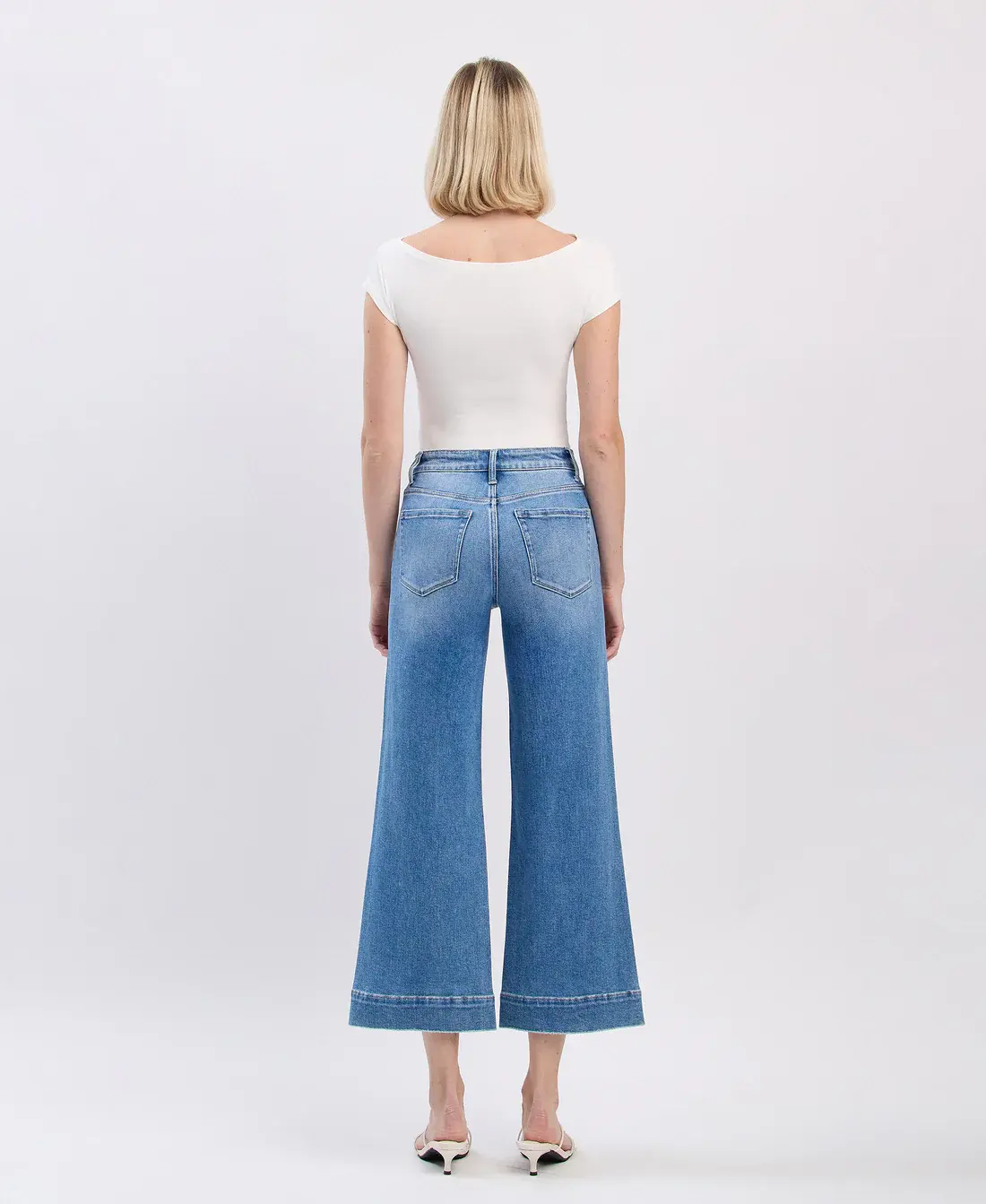 Flying Monkey High Rise Crop Wide Leg Jeans