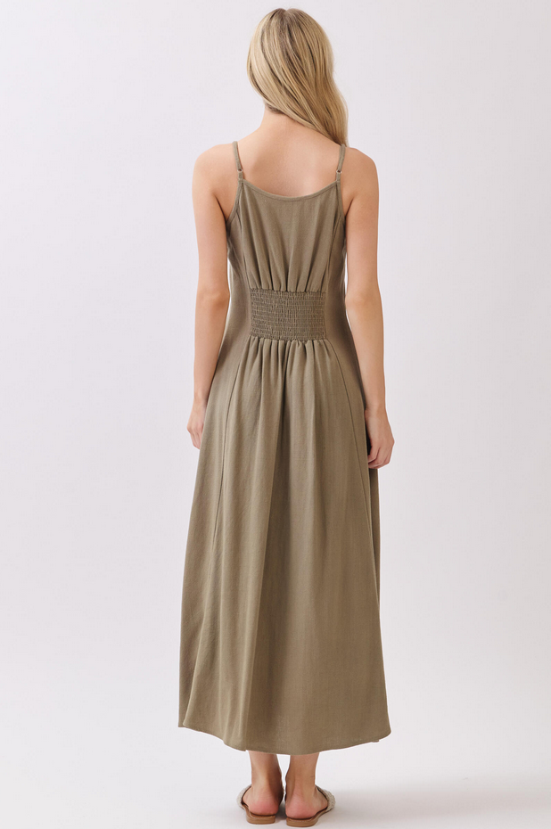 Final Touch Linen Button Dress