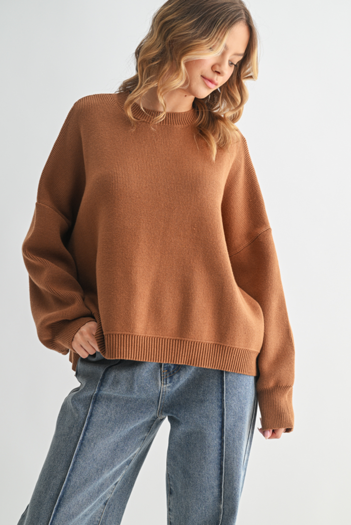 Wishlist Drop Shoulder Crew Sweater