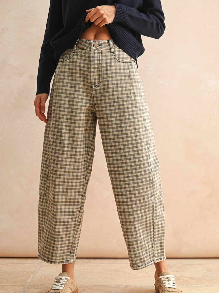 Miou Muse Plaid Barrel Pants