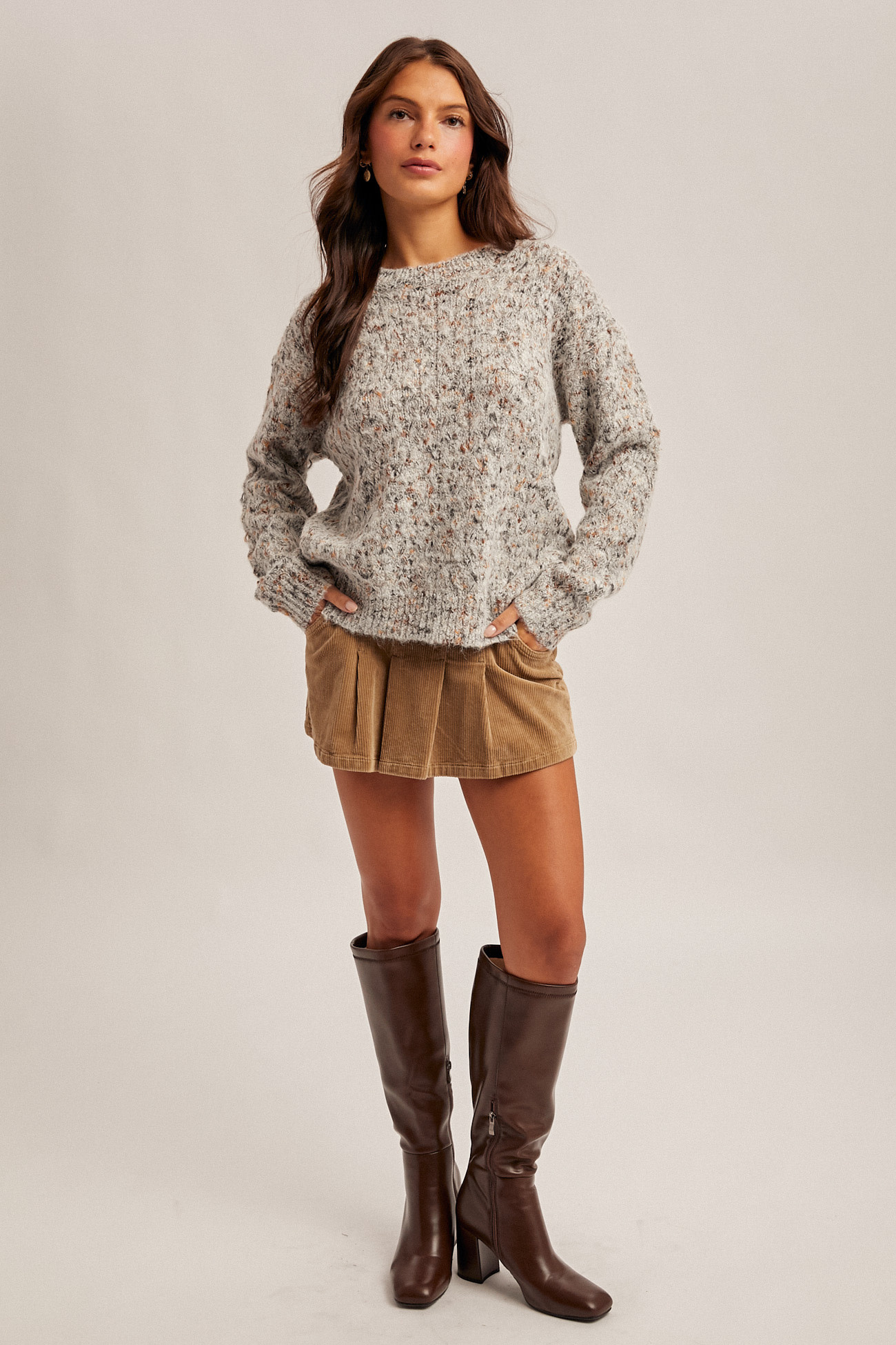 Hem & Thread Confetti Weave Sweater