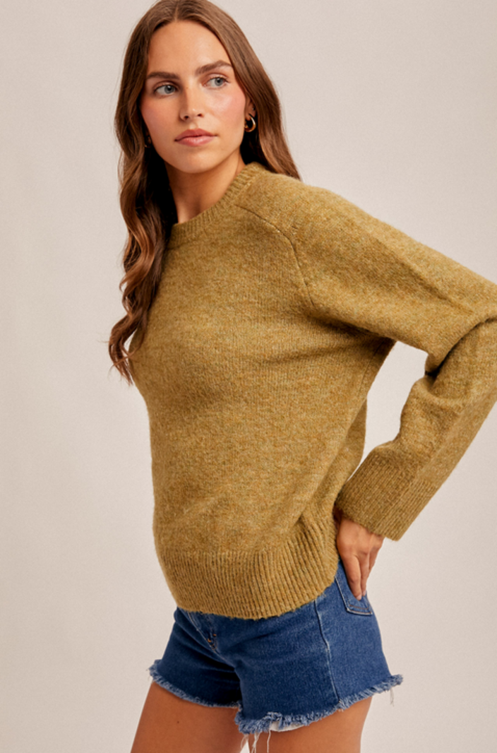 Hem & Thread Relaxed Crew Neck Sweater