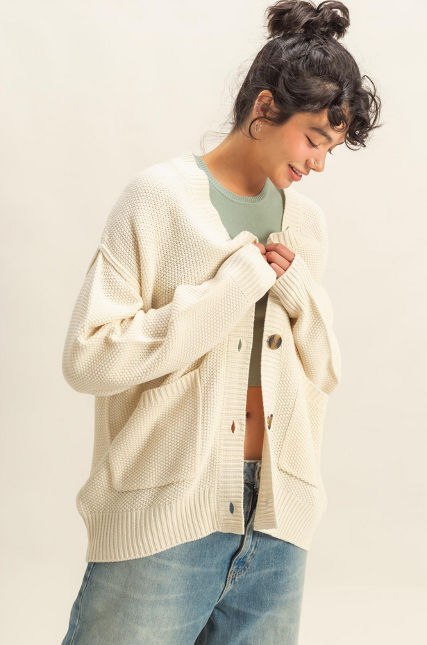 HYFVE Oversized Grandpa Cardigan