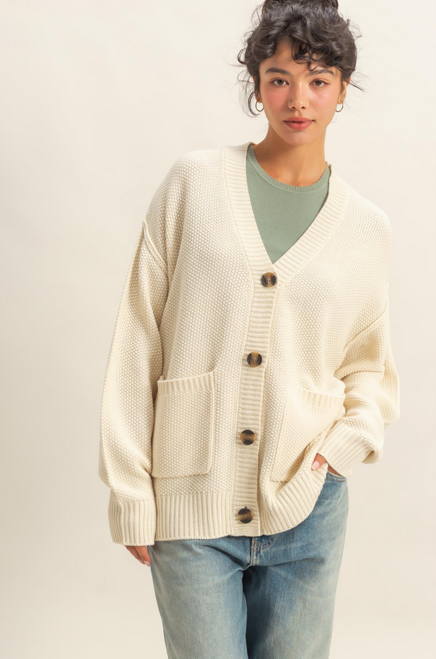 HYFVE Oversized Grandpa Cardigan