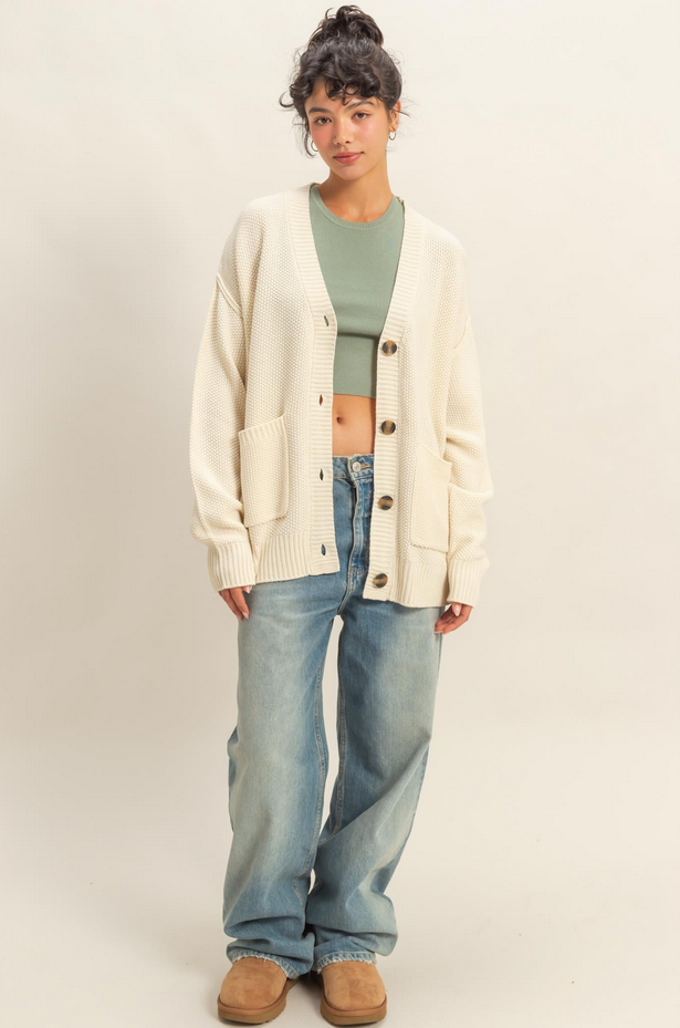 HYFVE Oversized Grandpa Cardigan