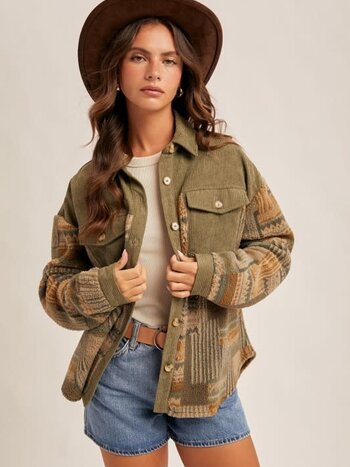 Hem & Thread Fleece & Corduroy Shacket
