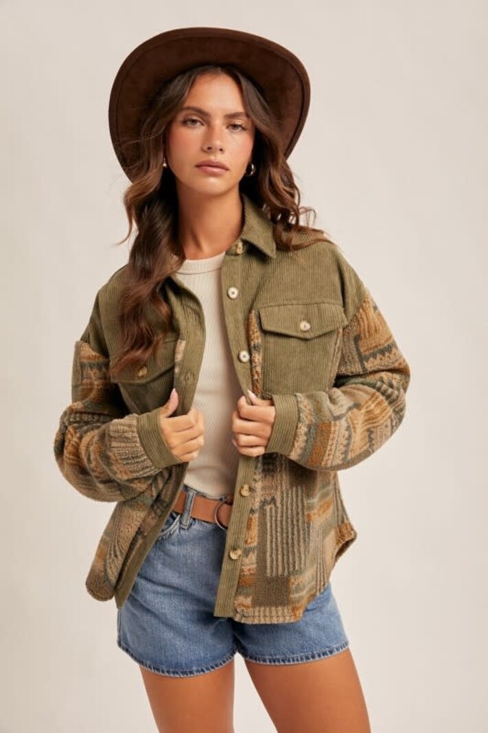 Hem & Thread Fleece & Corduroy Shacket