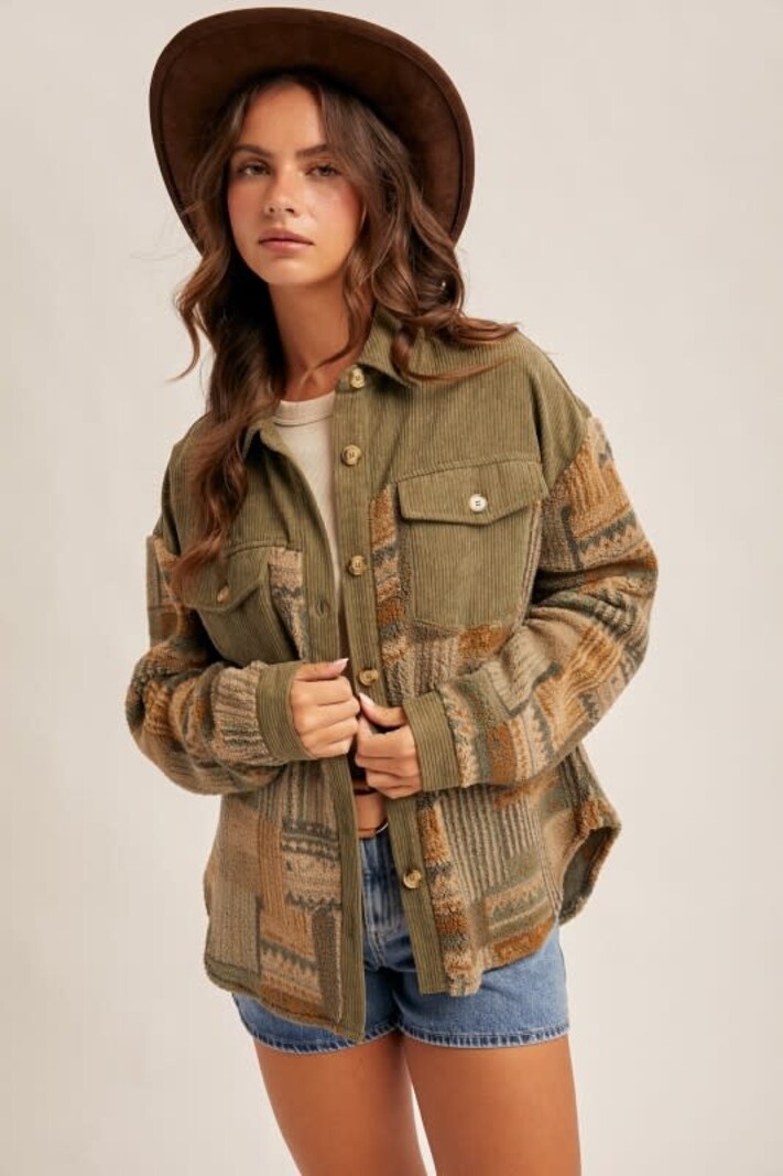 Hem & Thread Fleece & Corduroy Shacket