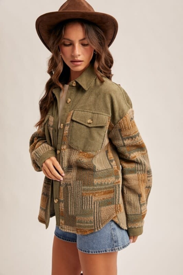 Hem & Thread Fleece & Corduroy Shacket