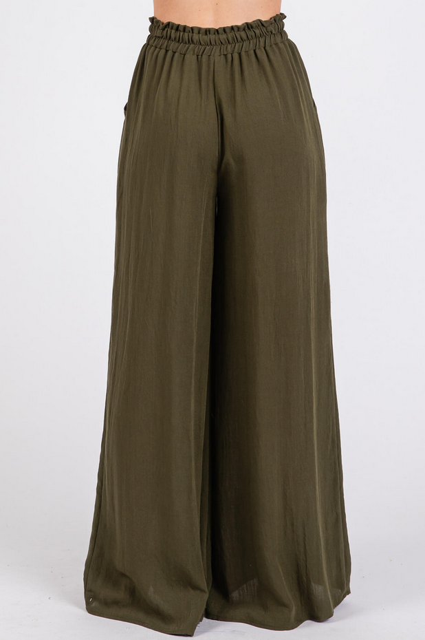 Final Touch Wide Leg Drawstring Pants