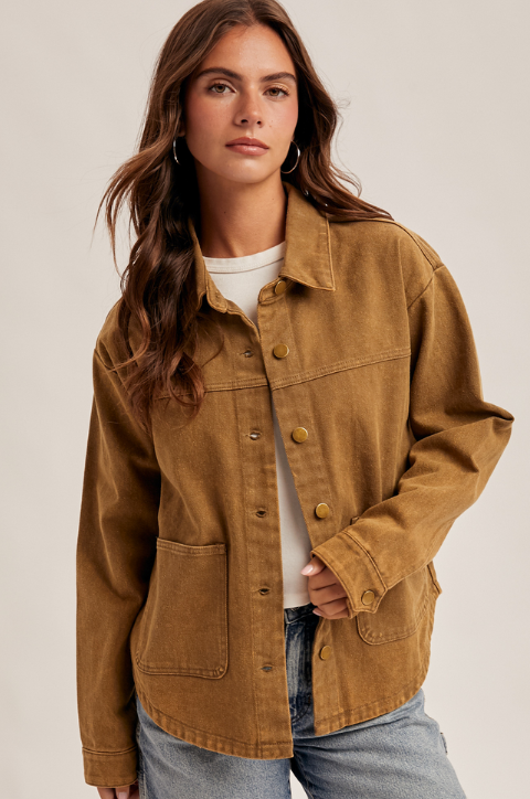 Hem & Thread Washed Canvas Jacket
