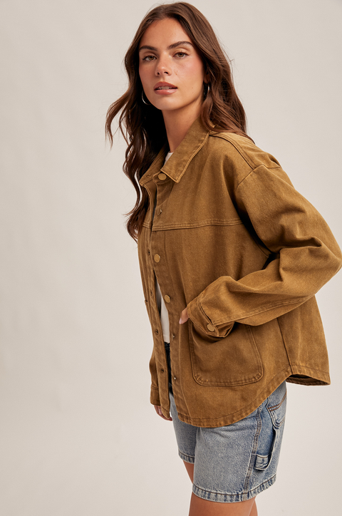 Hem & Thread Washed Canvas Jacket