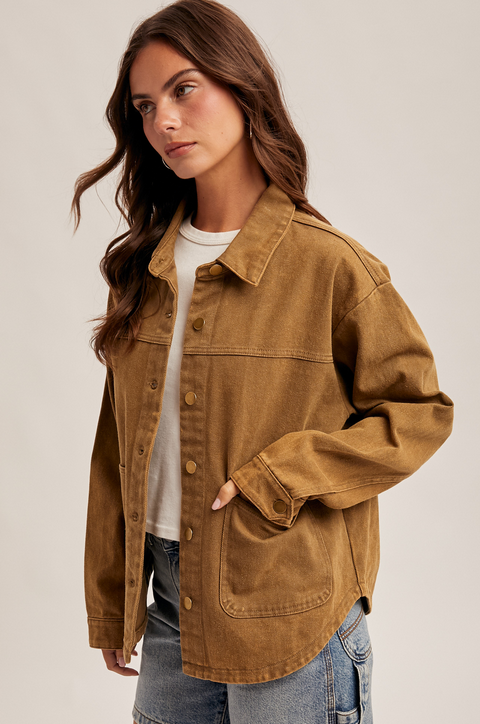 Hem & Thread Washed Canvas Jacket