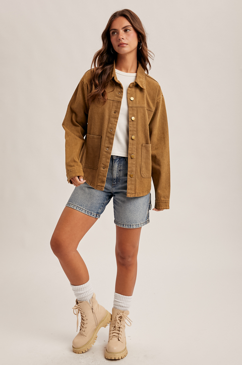 Hem & Thread Washed Canvas Jacket