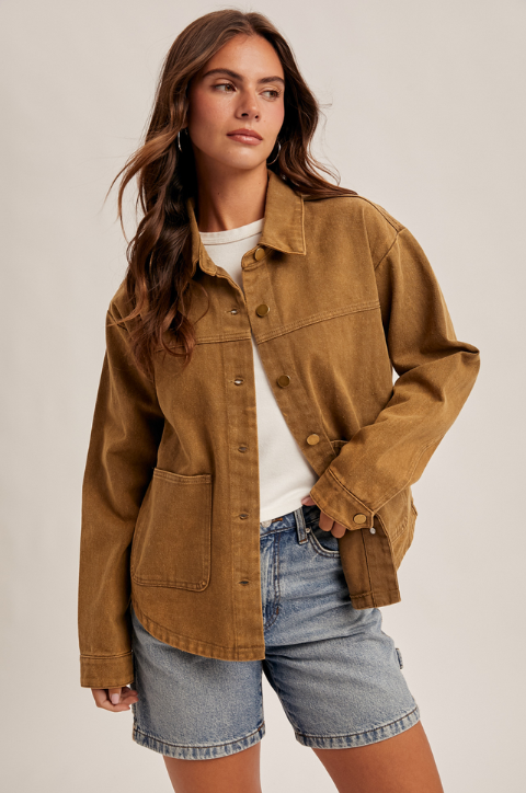 Hem & Thread Washed Canvas Jacket