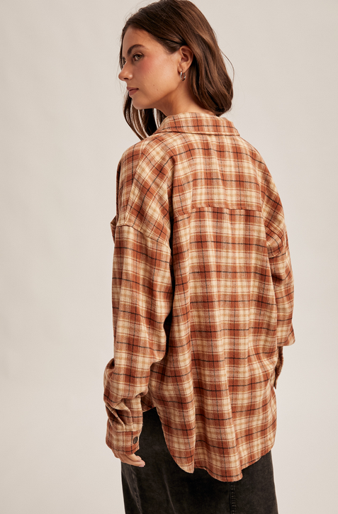 Hem & Thread Snap Up Plaid Flannel