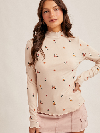 Hem & Thread Embroidered Floral Top