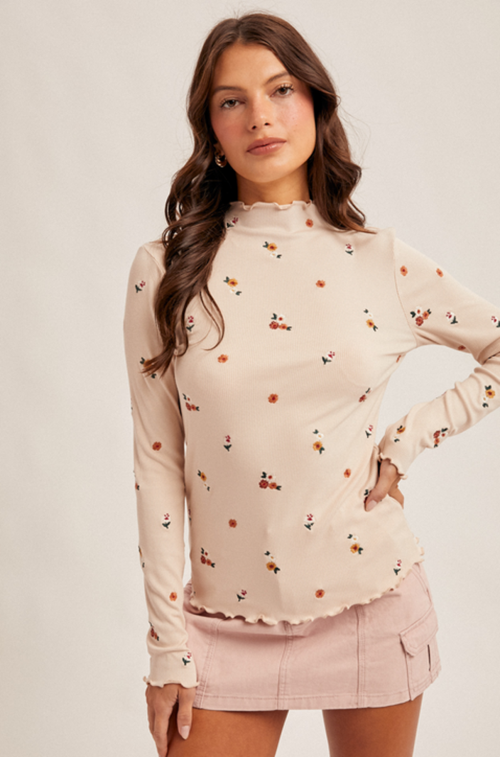 Hem & Thread Embroidered Floral Top