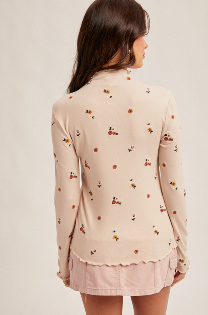 Hem & Thread Embroidered Floral Top