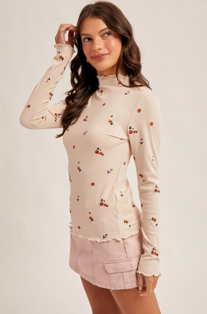 Hem & Thread Embroidered Floral Top