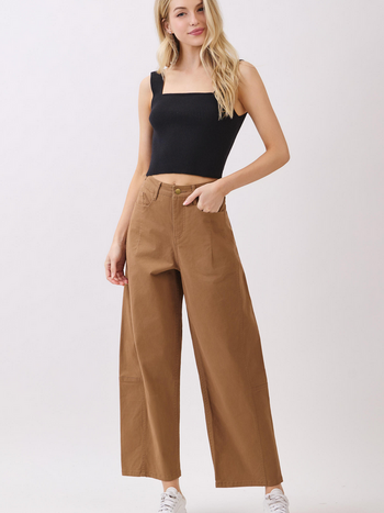 Final Touch Calista Twill Barrel Pants