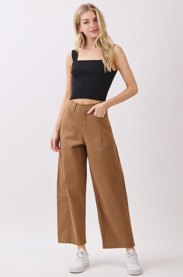 Final Touch Calista Twill Barrel Pants