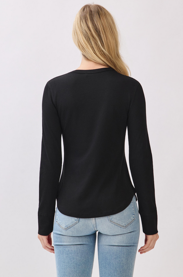 Final Touch Fitted Long Sleeve Ribbed Top