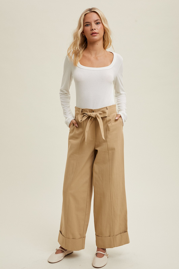 Wishlist Ribbed Scoop Neck Top