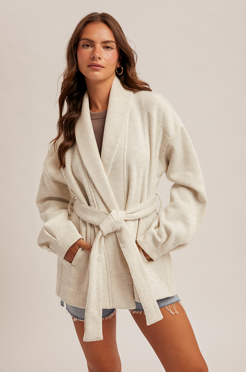 Hem & Thread Belted House Coat