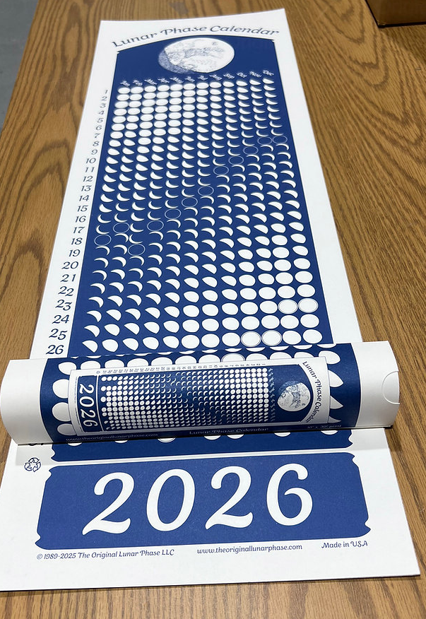 The Original Lunar Phase 2026 Lunar Phase Calendar