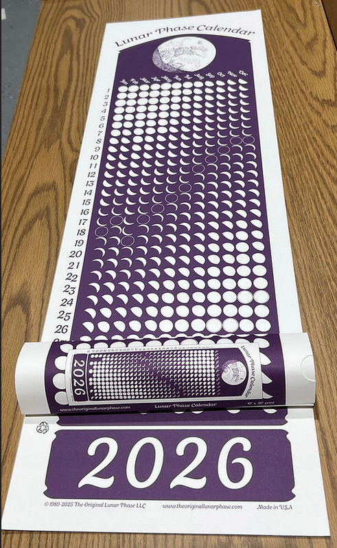 The Original Lunar Phase 2026 Lunar Phase Calendar