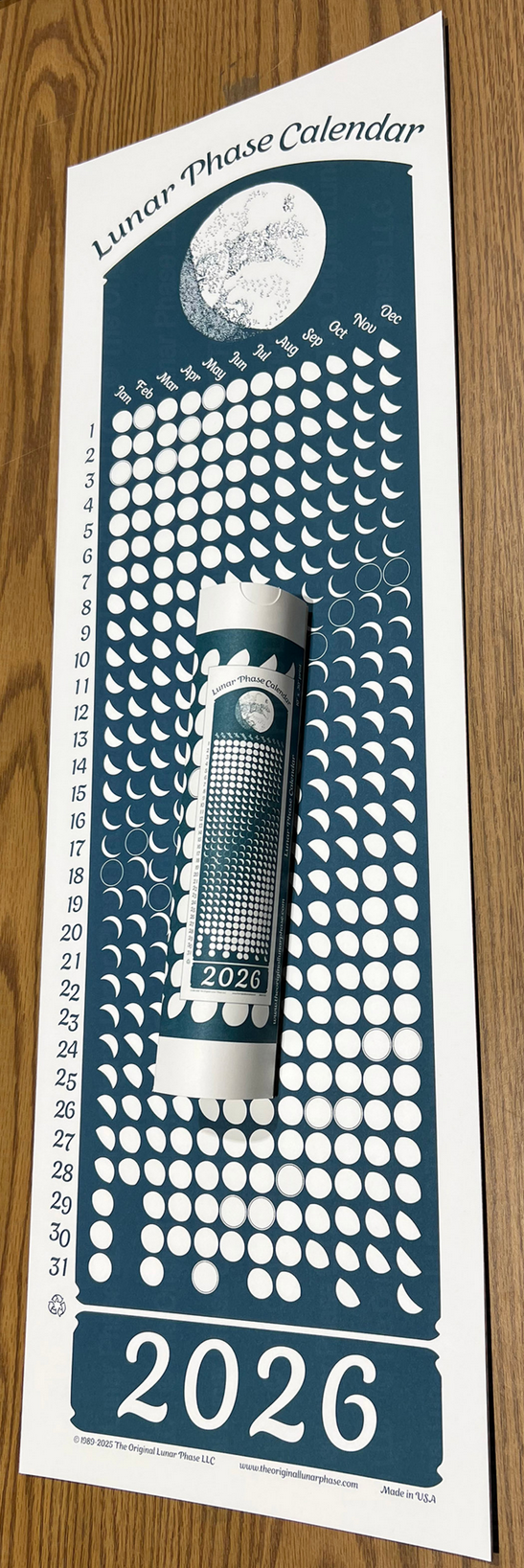 The Original Lunar Phase 2026 Lunar Phase Calendar