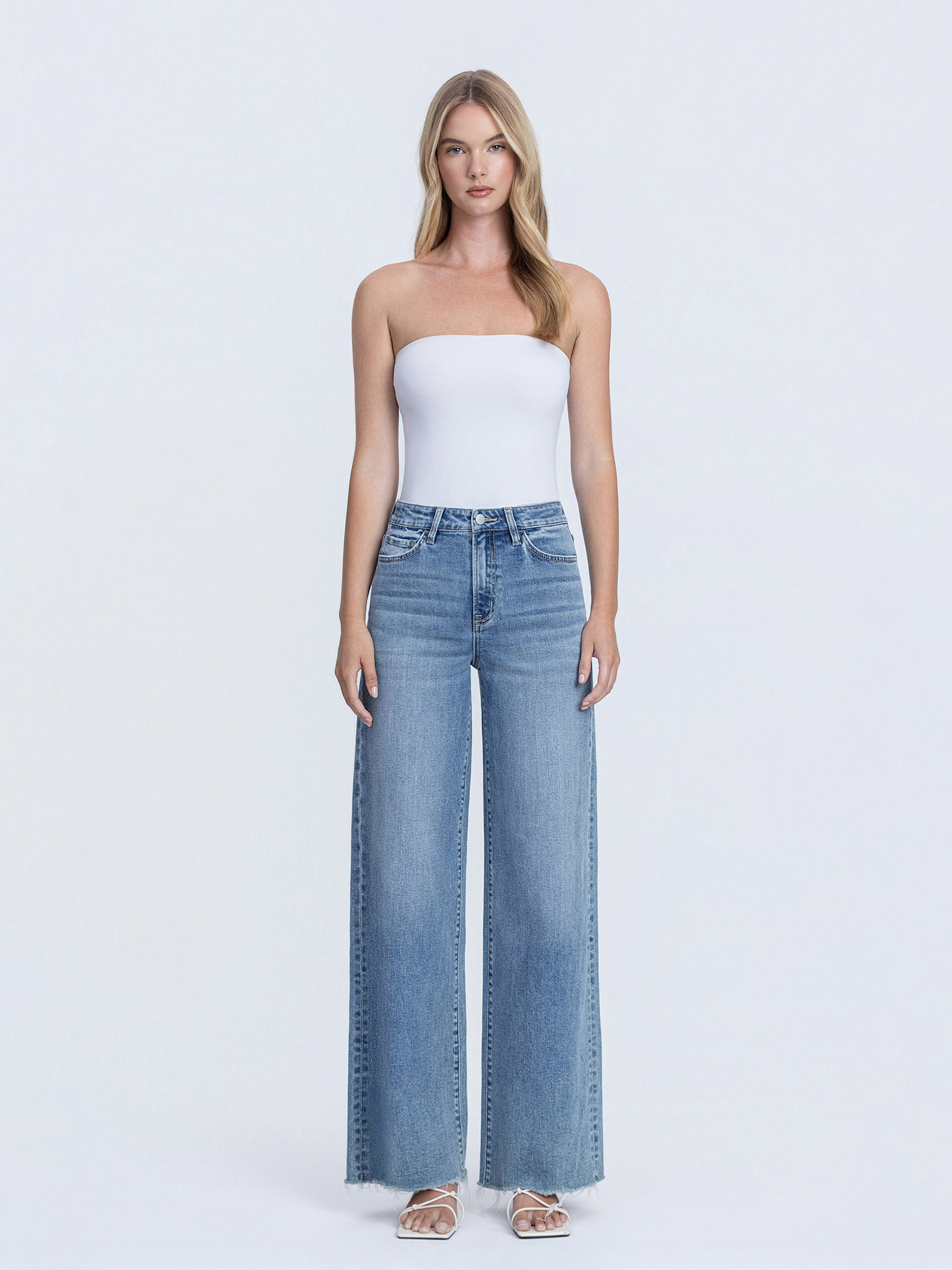Flying Monkey Super High Rise Wide Leg Jeans