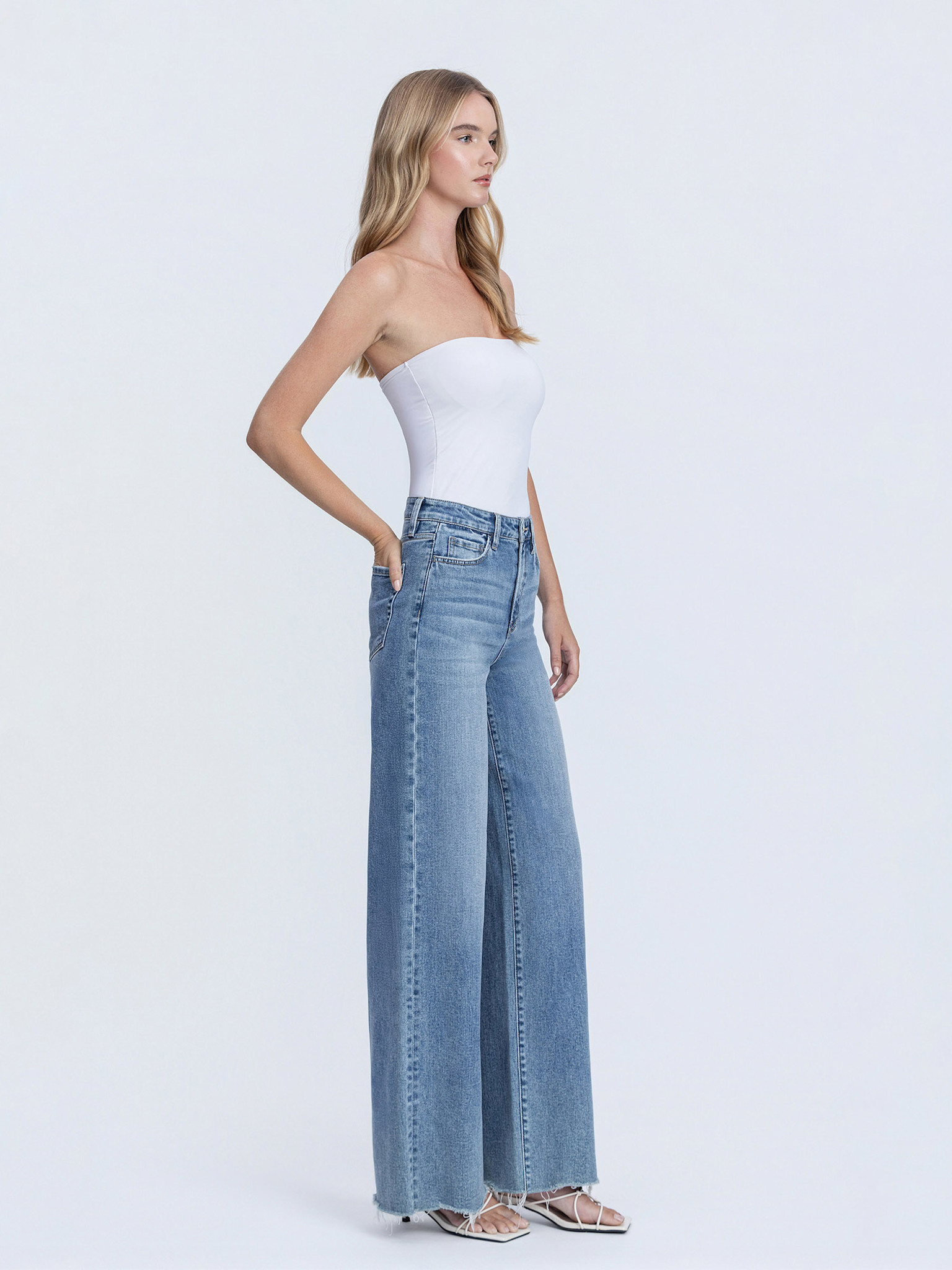 Flying Monkey Super High Rise Wide Leg Jeans