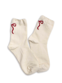 Tiepology Red Ribbon Bow Socks