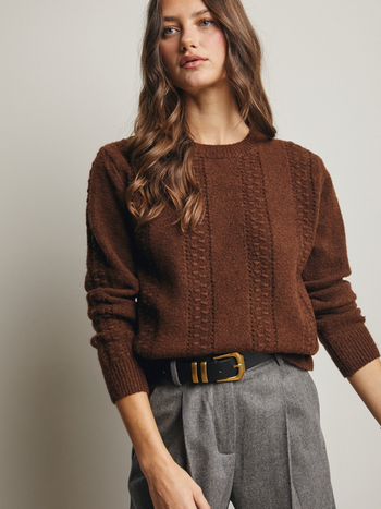 Listicle Cable Stitch Sweater