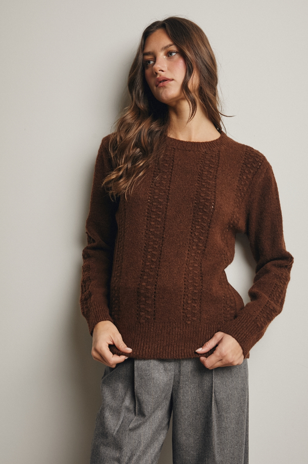 Listicle Cable Stitch Sweater