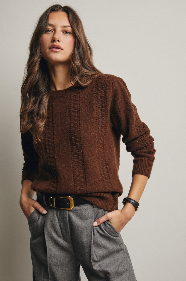 Listicle Cable Stitch Sweater