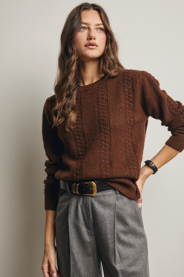 Listicle Cable Stitch Sweater