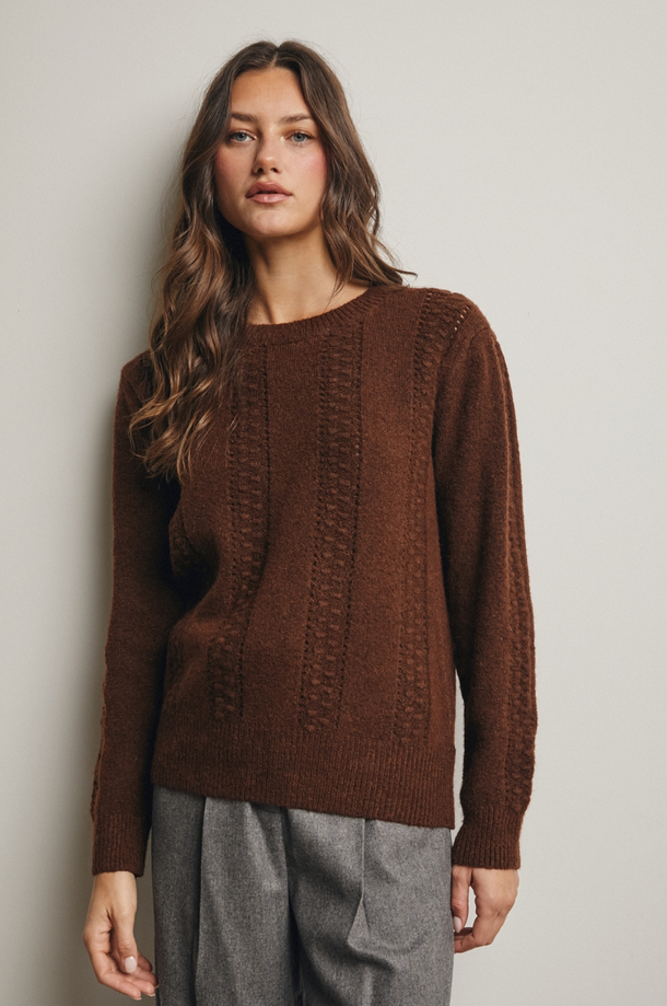 Listicle Cable Stitch Sweater