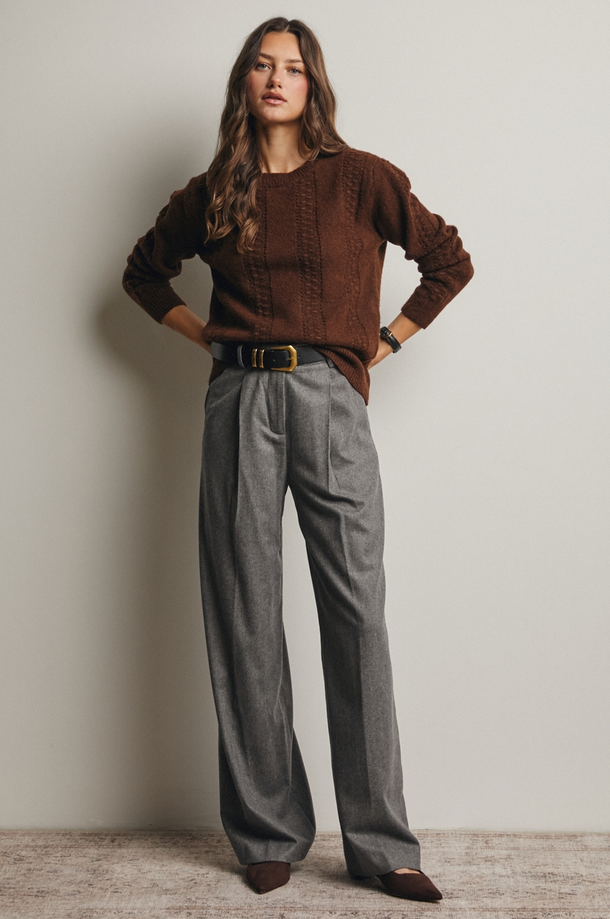 Listicle Cable Stitch Sweater