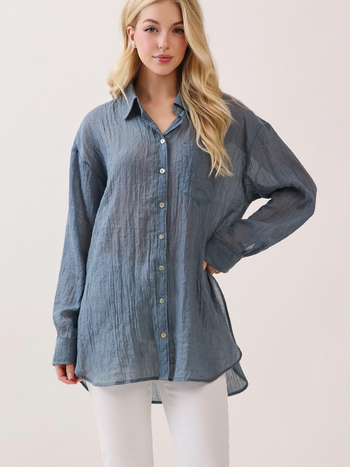 Final Touch Light Weight Button Up