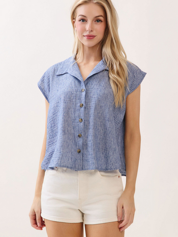 Final Touch Striped Box Blouse