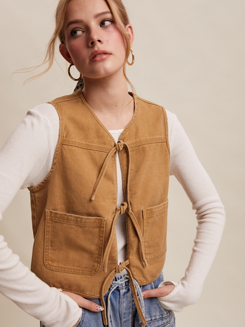 Listicle Tied Utility Vest