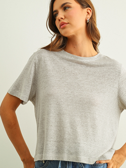 Miou Muse Boxy Striped Tee