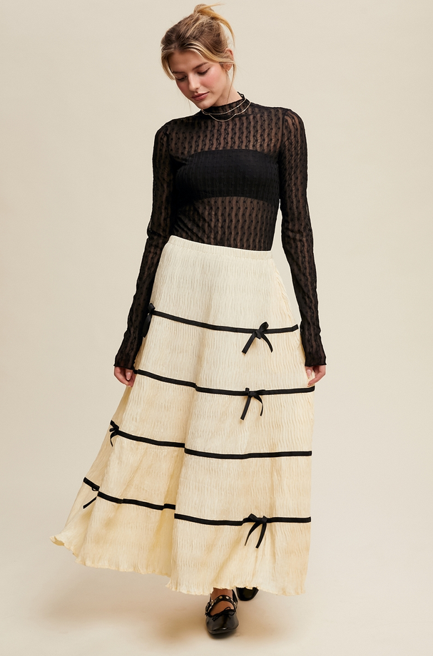 Listicle Textured Lace Layering Top