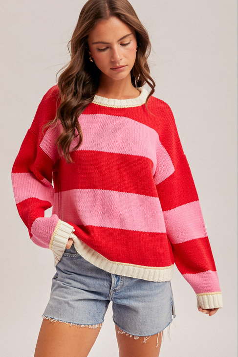 Hem & Thread Bold Stripe Pullover