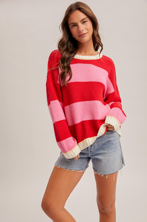 Hem & Thread Bold Stripe Pullover
