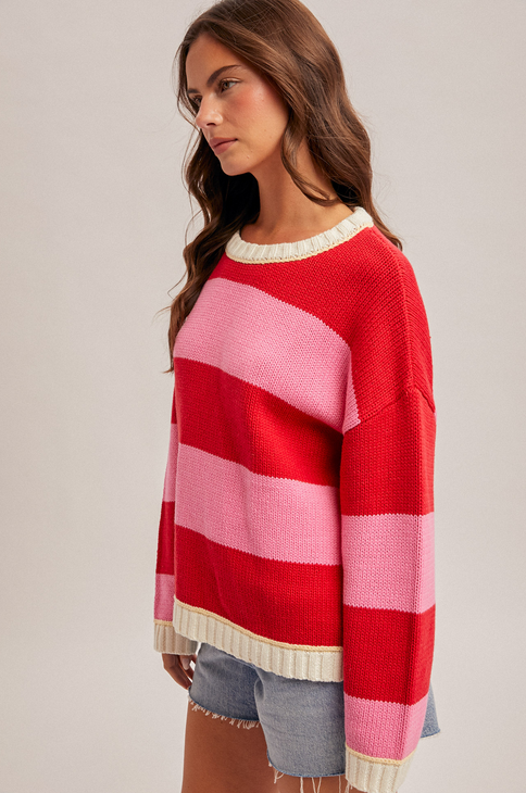 Hem & Thread Bold Stripe Pullover