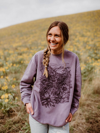 The Montana Scene Flower Meadow Pullover